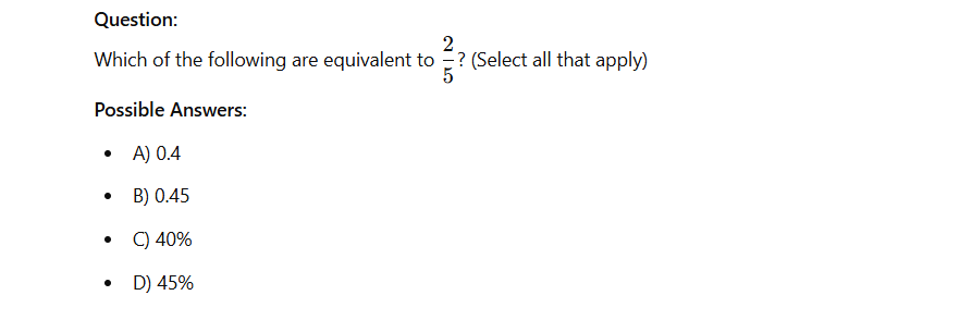 GRE Fraction, Decimals, Percentage