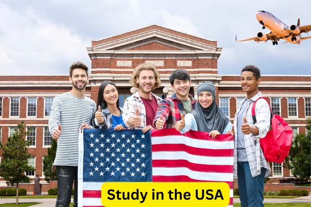 Students reading study-abroad guides